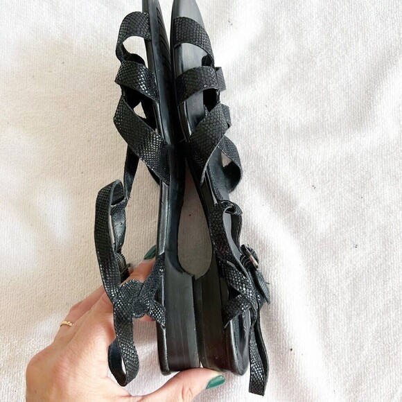 VANELi Womens Leather Multi-Strap Sandals Brandy Black 10.5 Comfort - Picture 8 of 12